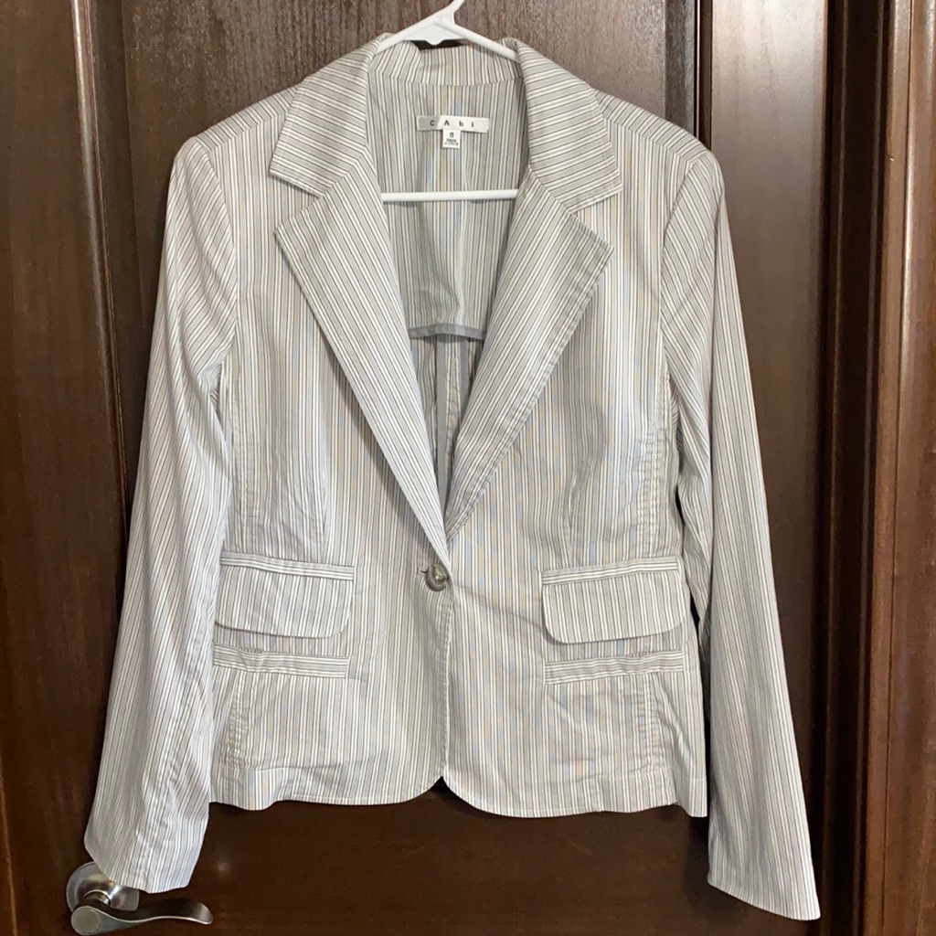 Cabi 903 Pinstripe Boyfriend Blazer